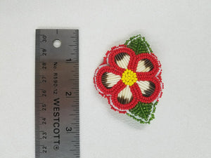 Vintage Ojibway Hand-Made Bead and Quill Flower Barrette