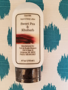 Sweet Pea and Rhubarb Goat's Milk Lotion